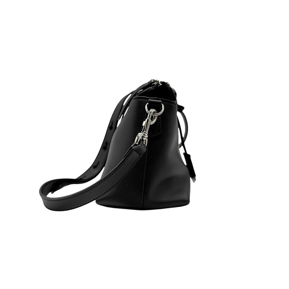Fendi the Shoulder Bag Way Black Leather Silver By